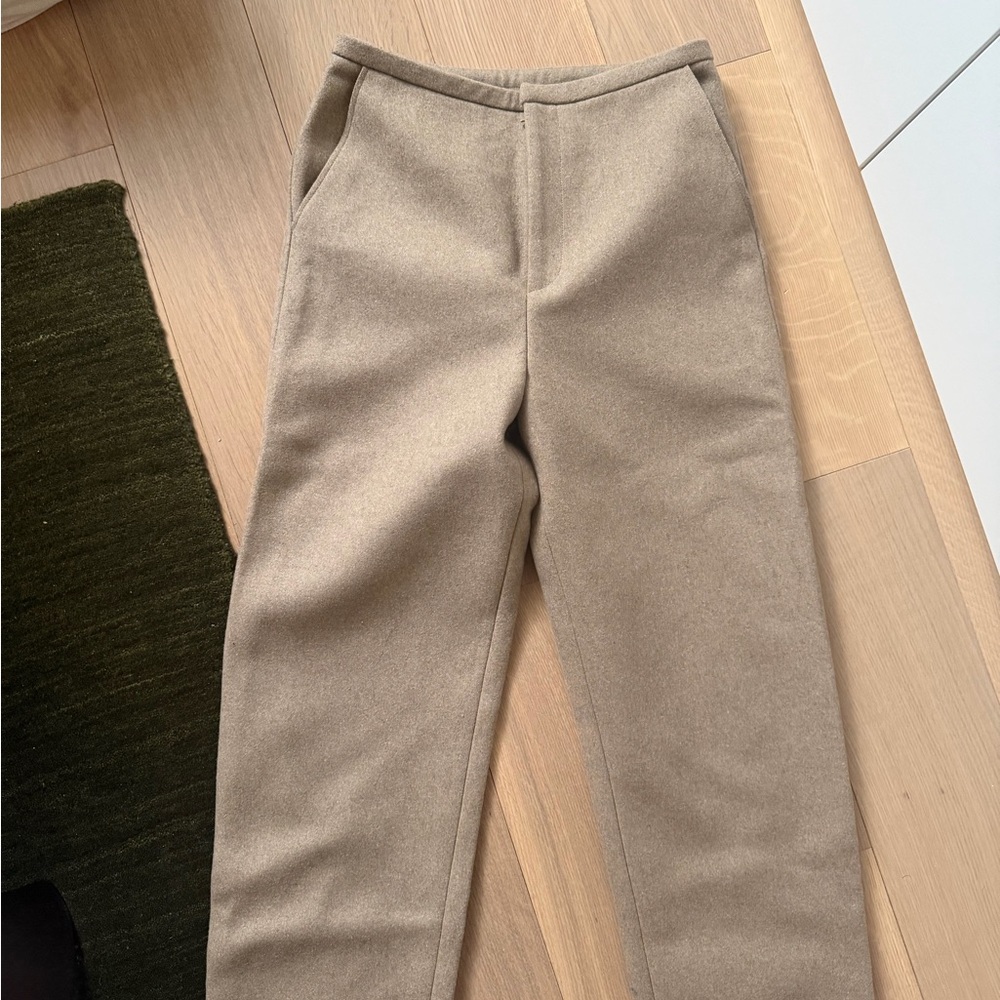 Toteme Thick Wool High Waisted Trousers